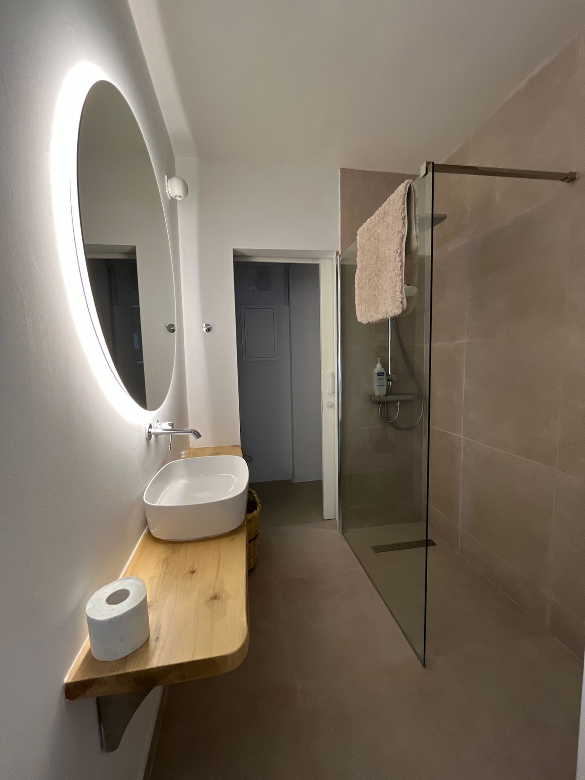 Bathroom with walk in shower